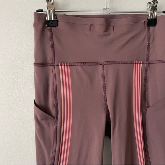 LULULEMON Speed Light Tight 25" Cherry Cola / Coral Kiss 4 - Picture 3 of 8